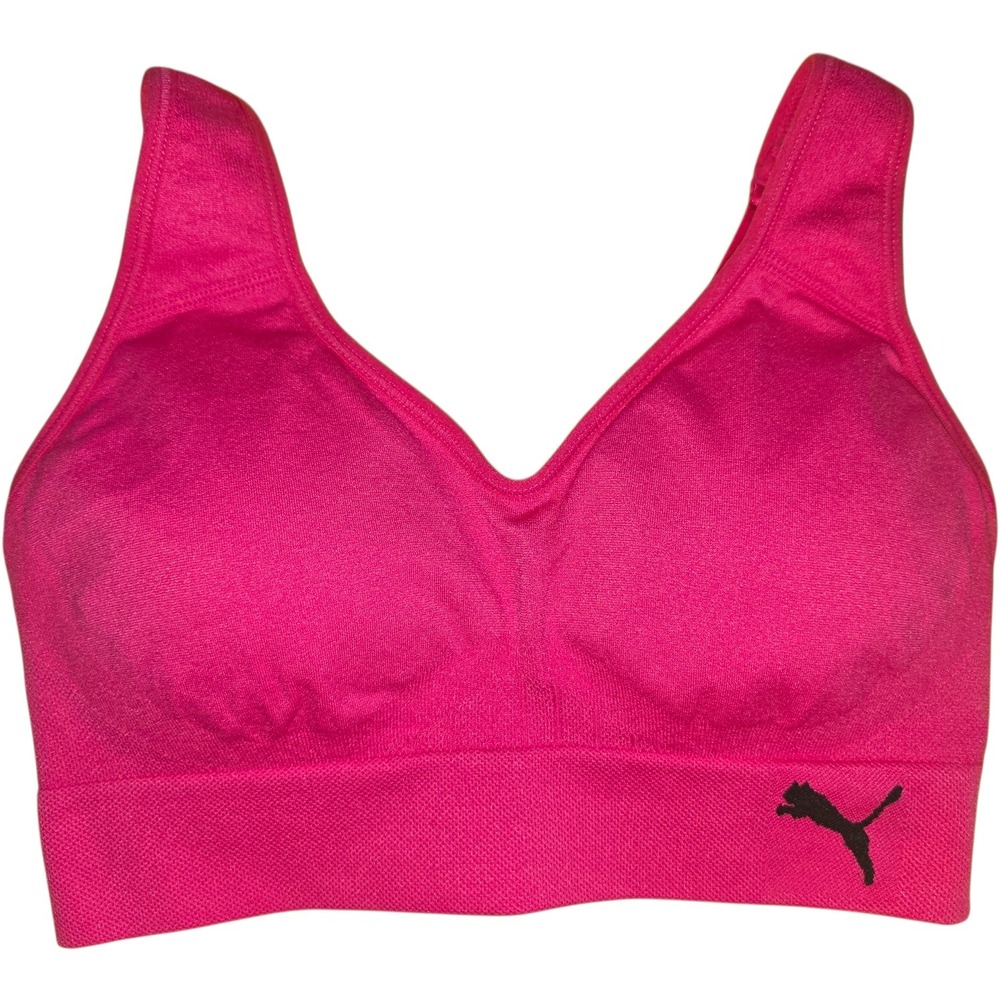 Puma Women's Pink Seamless Sports Bra Support Activewear Size S